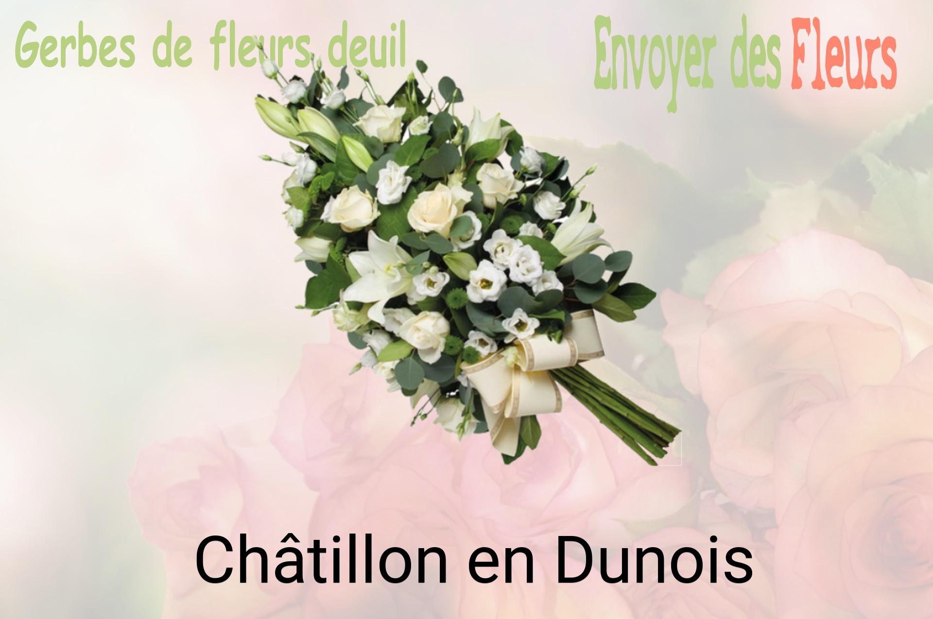 Gerbe de fleurs de deuil livrée à Châtillon-en-Dunois